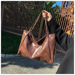 Women's Shoulder Bag Large Capacity Casual Tote Leather Crossbody Handbag