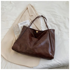 Women's Shoulder Bag Large Capacity Casual Tote Leather Crossbody Handbag