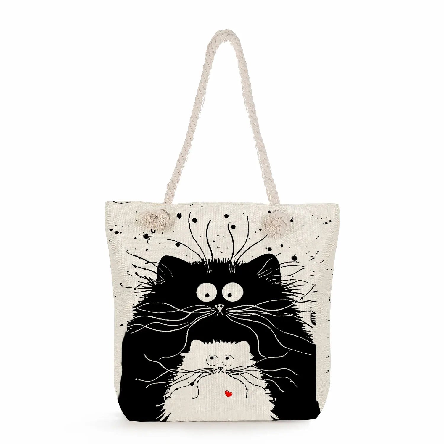 Eco-Friendly Japanese Style Cat Print Tote Bag