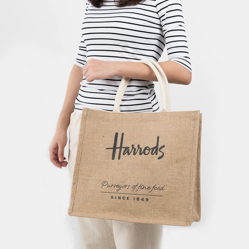 Vintage Shopper Handbag Eco Friendly Linen Women Tote Bag