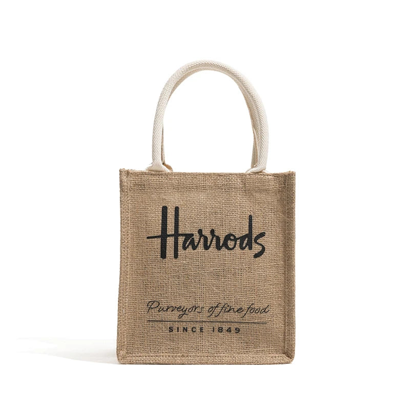 Vintage Shopper Handbag Eco Friendly Linen Women Tote Bag