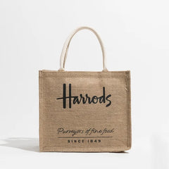 Vintage Shopper Handbag Eco Friendly Linen Women Tote Bag