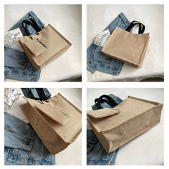 Cotton Shoulder Bags for Women Tote Shopper Bag Handbags Purses Travel
