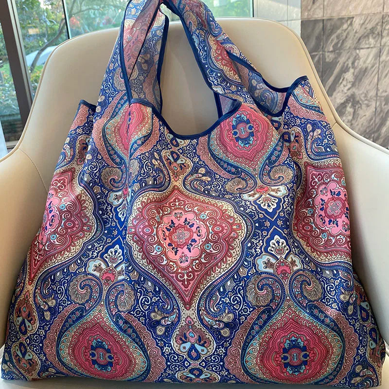 Large Pocket Reusable Shopping Bag Foldable Handbag Ecological Bag