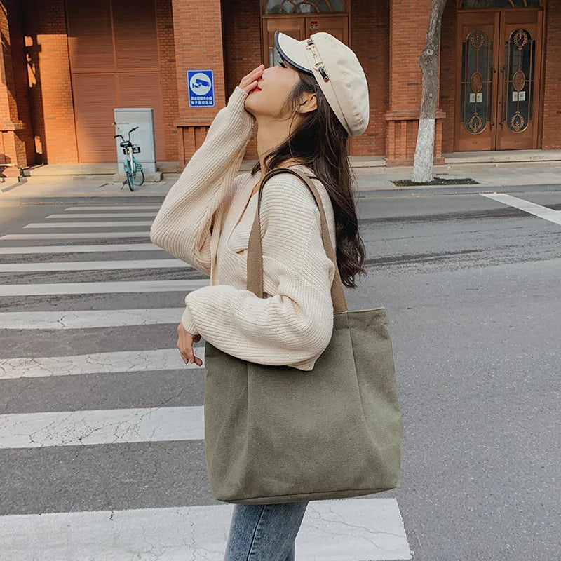 Large Capacity Vintage Tote Bags Canvas Messenger Bags