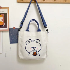 Large Women's Canvas Tote Bag Shoulder Bag Casual Canvas Bag H