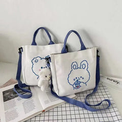 Large Women's Canvas Tote Bag Shoulder Bag Casual Canvas Bag H