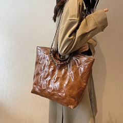 Large High-capacity Leather Handbags Women Tote Bag Crossbody Vintage Style