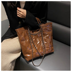 Large High-capacity Leather Handbags Women Tote Bag Crossbody Vintage Style
