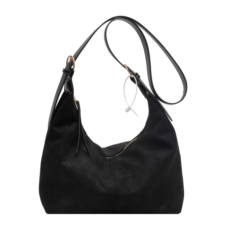Vintage Leather Shoulder Bag for Women Large Capacity Crossbody Purse