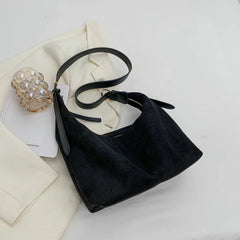 Vintage Leather Shoulder Bag for Women Large Capacity Crossbody Purse