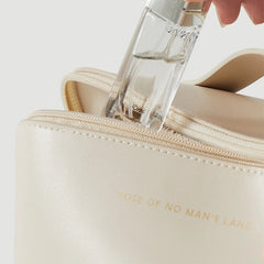 Large Leather Travel Cosmetic Bag for Women Makeup Organizer