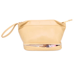 Large Double Layer Makeup Bag PU Leather Travel Organizer Toiletry Pouch