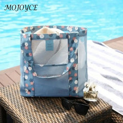 Large Mesh Beach Bag Women Travel Gym Nylon Shoulder Handbags High Capacity