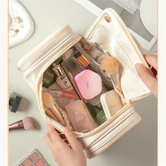 Large Opening Cosmetic Bag Makeup Storage Travel Toiletrie Organizer