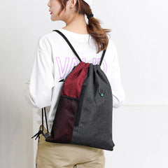Large Portable Women Drawstring Backpack Gym Drawstring Bag
