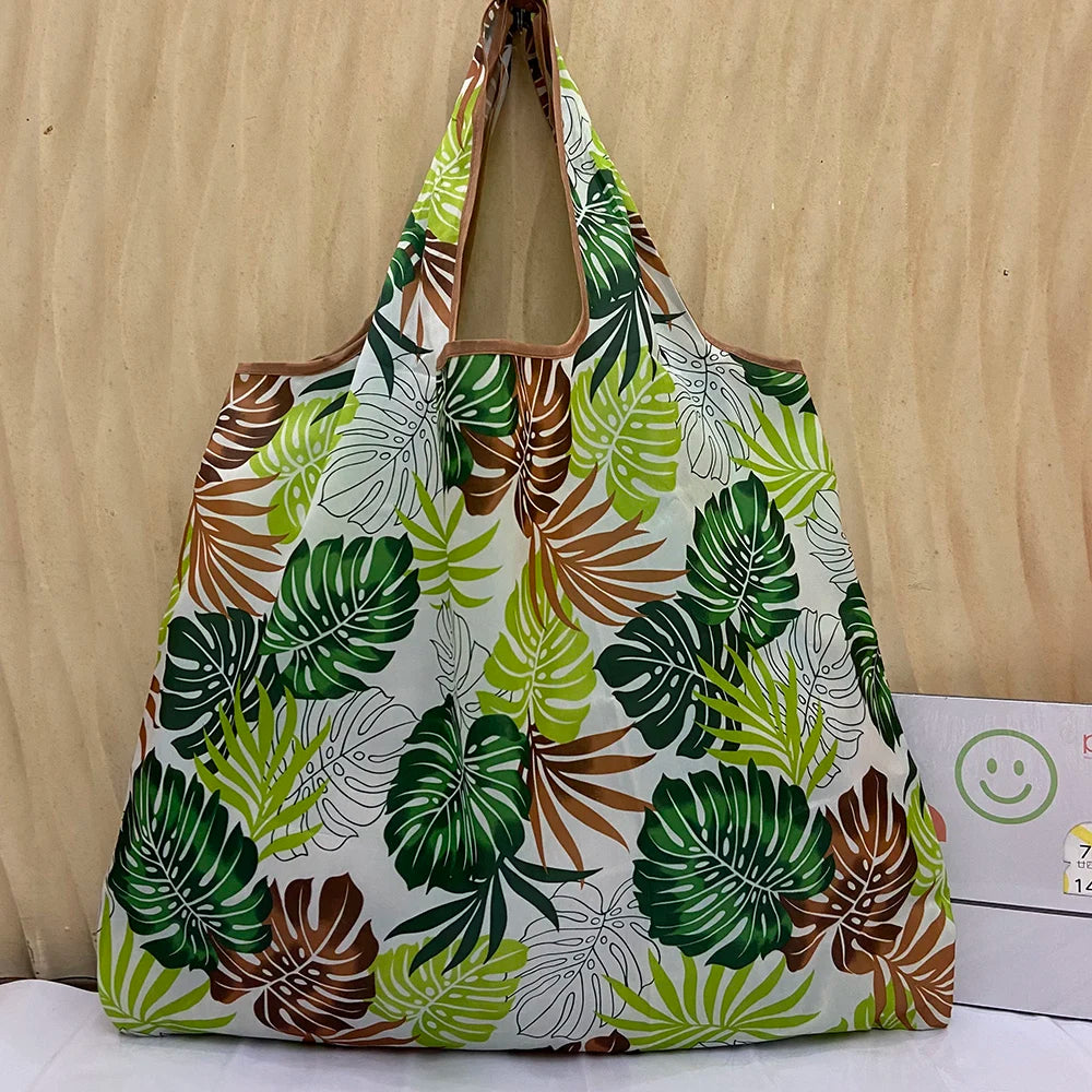 Large Reusable Grocery Shopping Bag Eco Tote 50lb Pocket Foldable Washable
