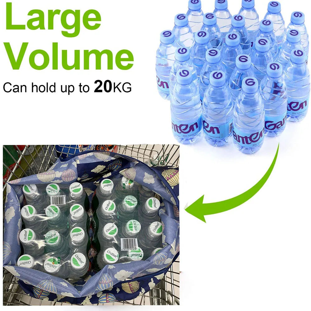 Large Reusable Shopping Bag Thickened Nylon Grocery Bag Foldable