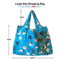 Large Reusable Shopping Bag Thickened Nylon Grocery Bag Foldable