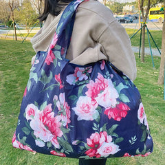 Large Reusable Shopping Bag Thickened Nylon Grocery Bag Foldable