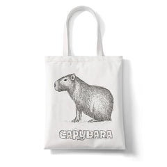 Capybara Cartoon Print Large Shopper Bag Canva Tote Handbag Women Beach Lady Bag