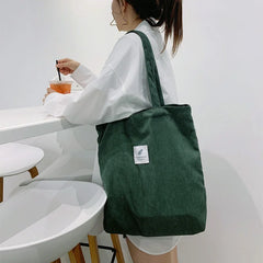 Large Shopper Totes Bag Corduroy Bag Handbags for Women