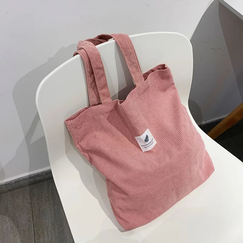 Large Shopper Totes Bag Corduroy Bag Handbags for Women