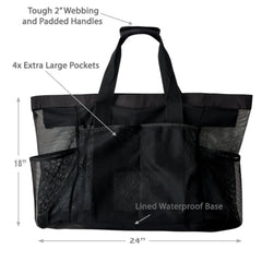Large Beach Bag Mesh Durable Waterproof Underwear Pocket Tote