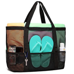 Large Beach Bag Mesh Durable Waterproof Underwear Pocket Tote