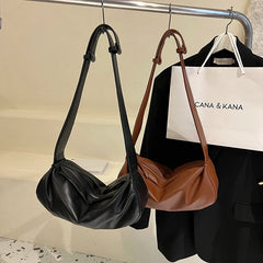 Soft Leather Crossbody Bag for Women Winter Handbags Barrel Bags