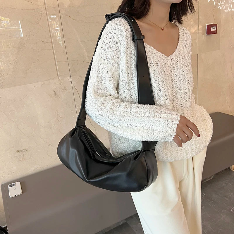 Soft Leather Crossbody Bag for Women Winter Handbags Barrel Bags