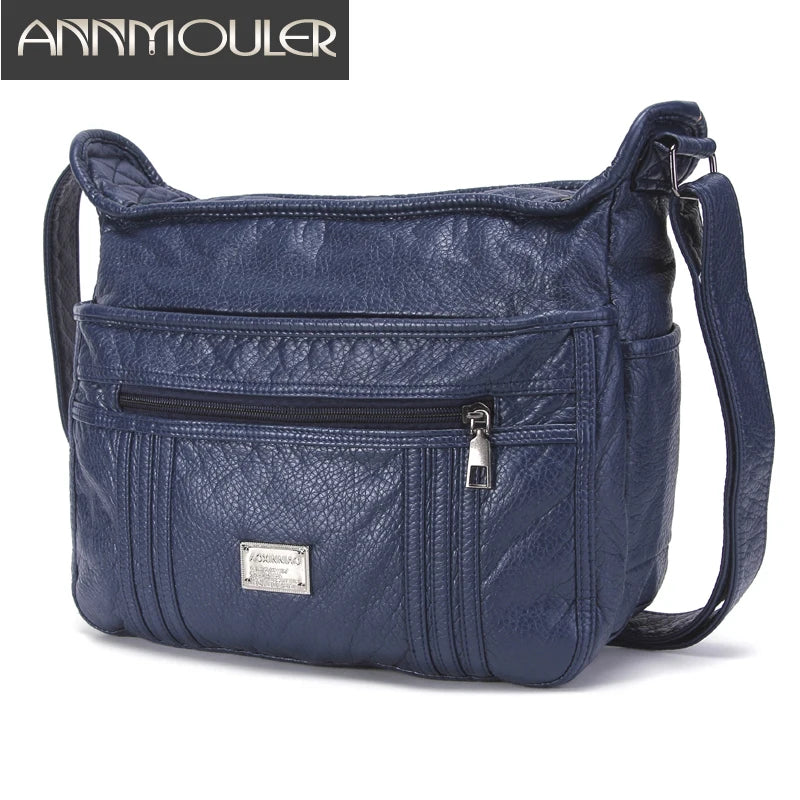 Large Soft Bag Casual Women Bag Purse Wash Pu Leather Shoulder Bag Handbag