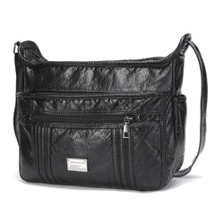 Large Soft Bag Casual Women Bag Purse Wash Pu Leather Shoulder Bag Handbag
