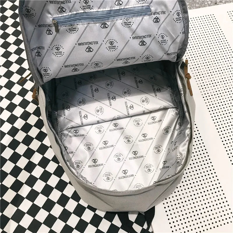 Large Waterproof Nylon Women Backpack for School Girls Men Travel