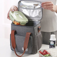 Large Thermal Insulation Lunch Bag Bento Box Storage Bags Hand-Held Food Contain