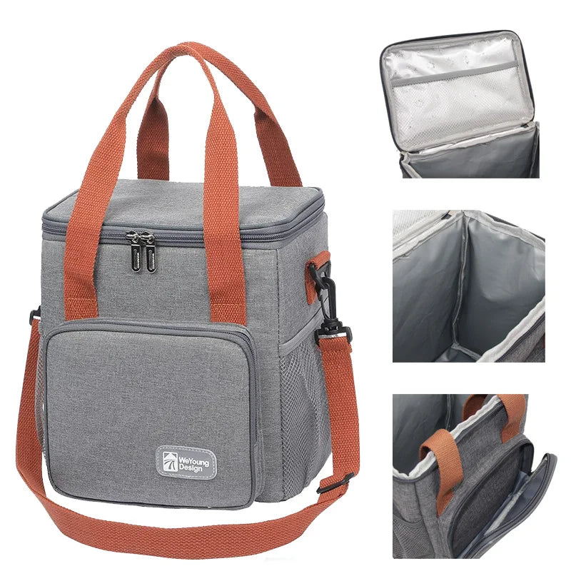 Large Thermal Insulation Lunch Bag Bento Box Storage Bags Hand-Held Food Contain