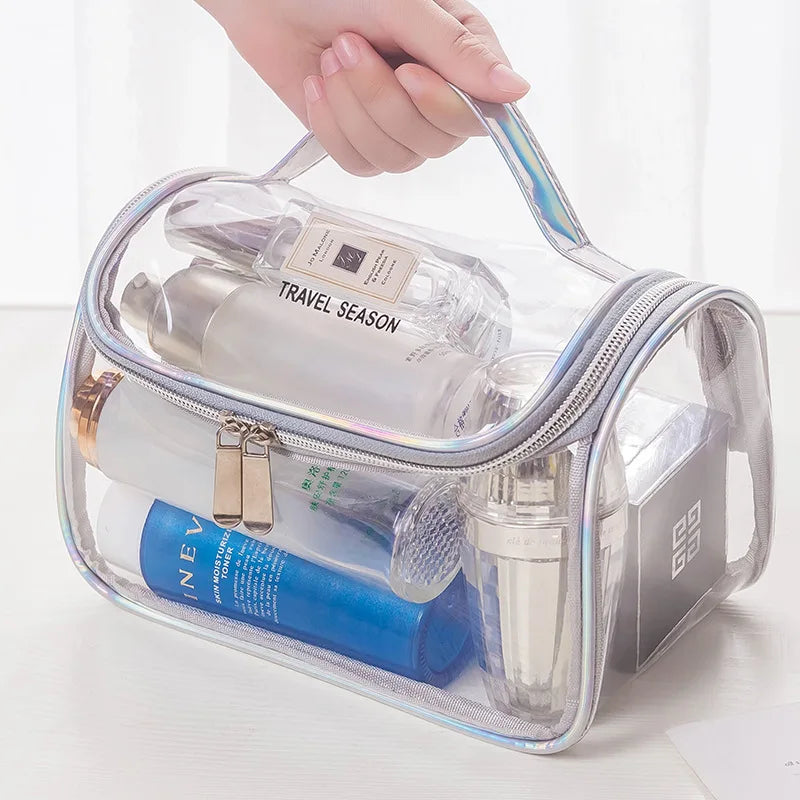 Large Transparent Laser Travel Cosmetic Bag Men Women Beautician