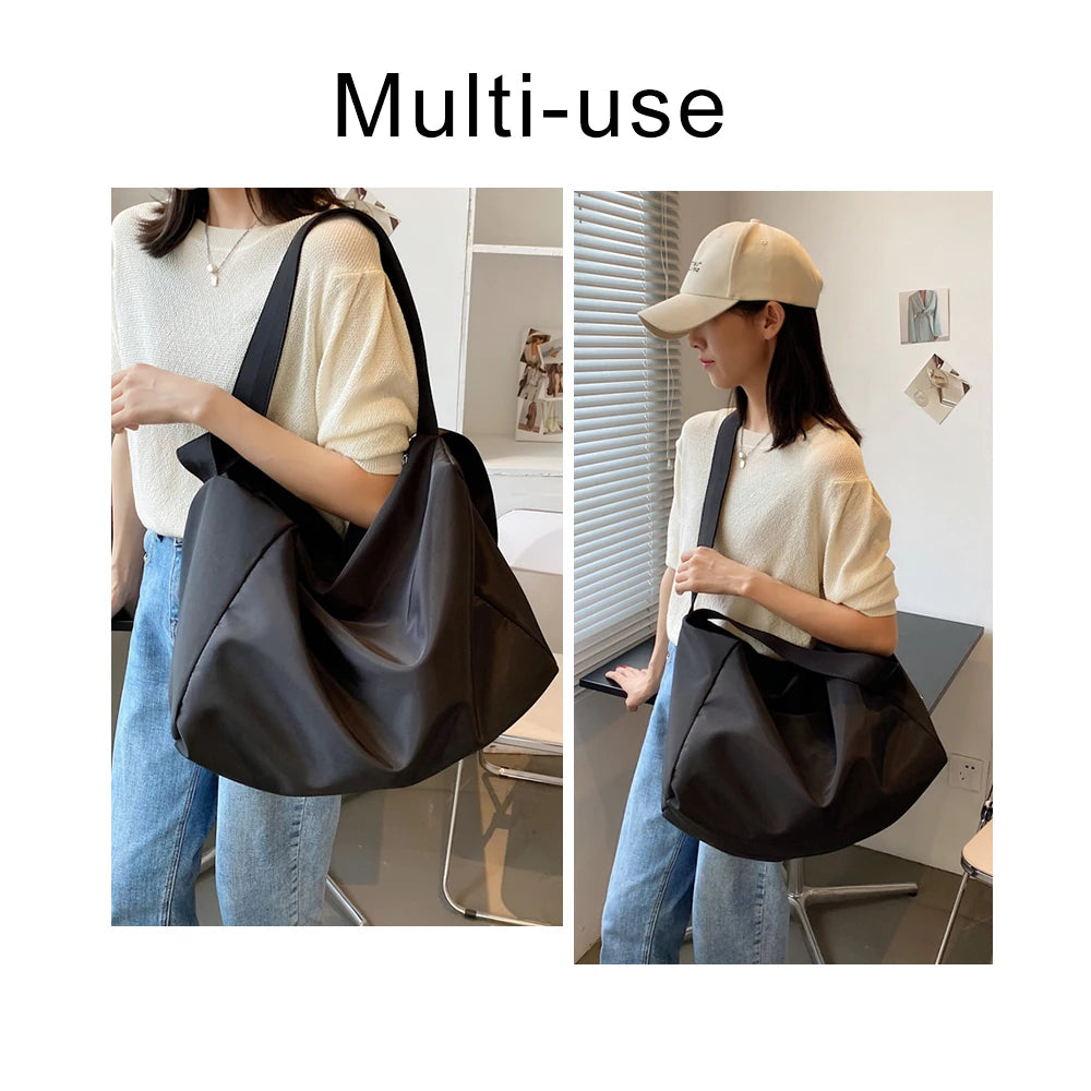 Waterproof Nylon Crossbody Side Bag Casual Lady Tote GYM Travel Handbag