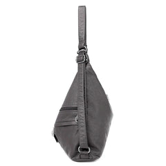 Large Women Shoulder Bag Soft Leather Crossbody Messenger Totes 3 Pocket Bag