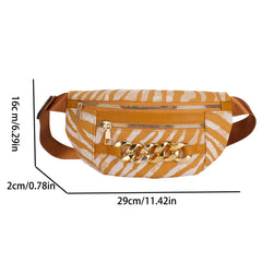 Women Leather Waist Pack Fanny Belt Bag High Shoulder Crossbody Pouch