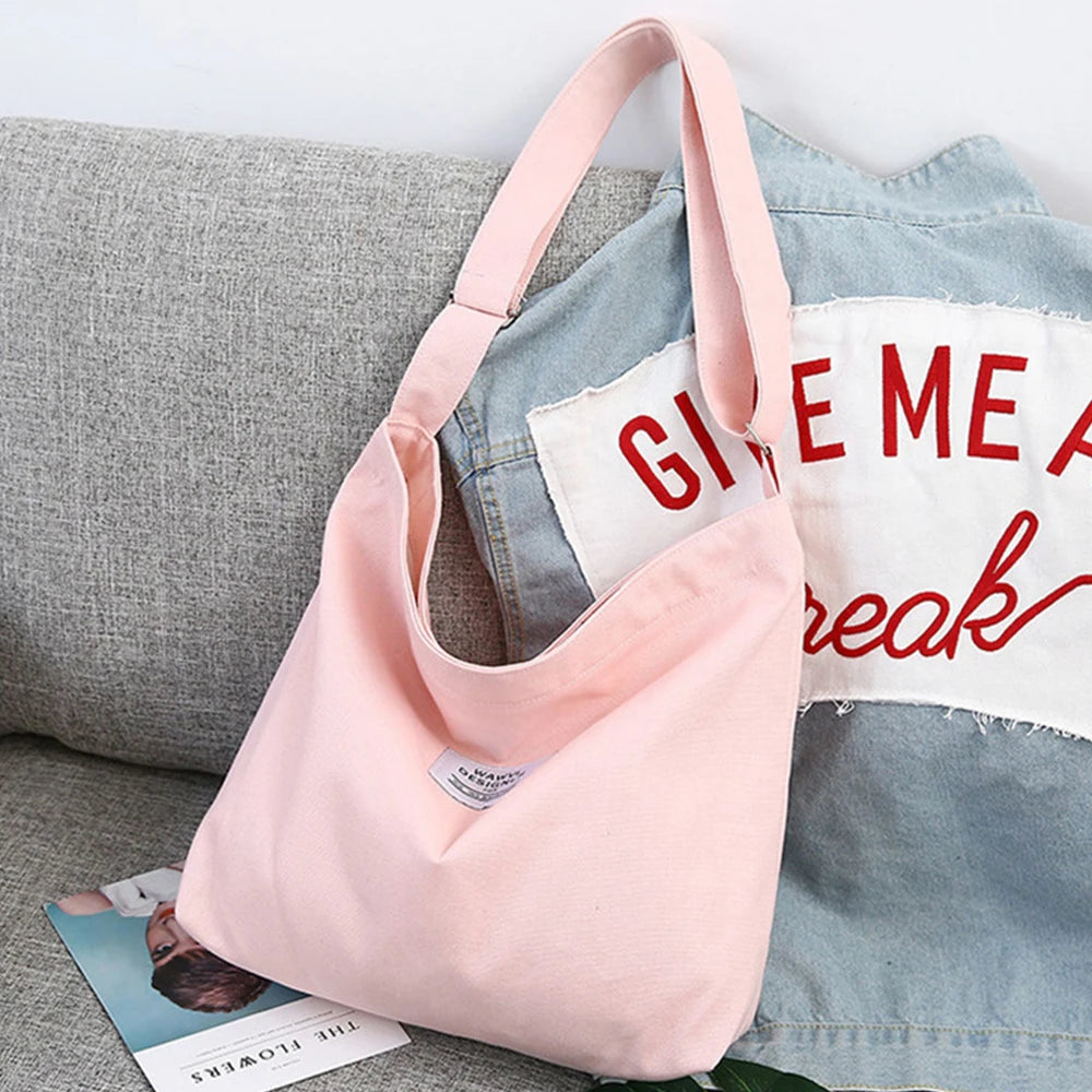 Canvas Shopping Bag Retro Casual Women's Tote Shoulder Bag