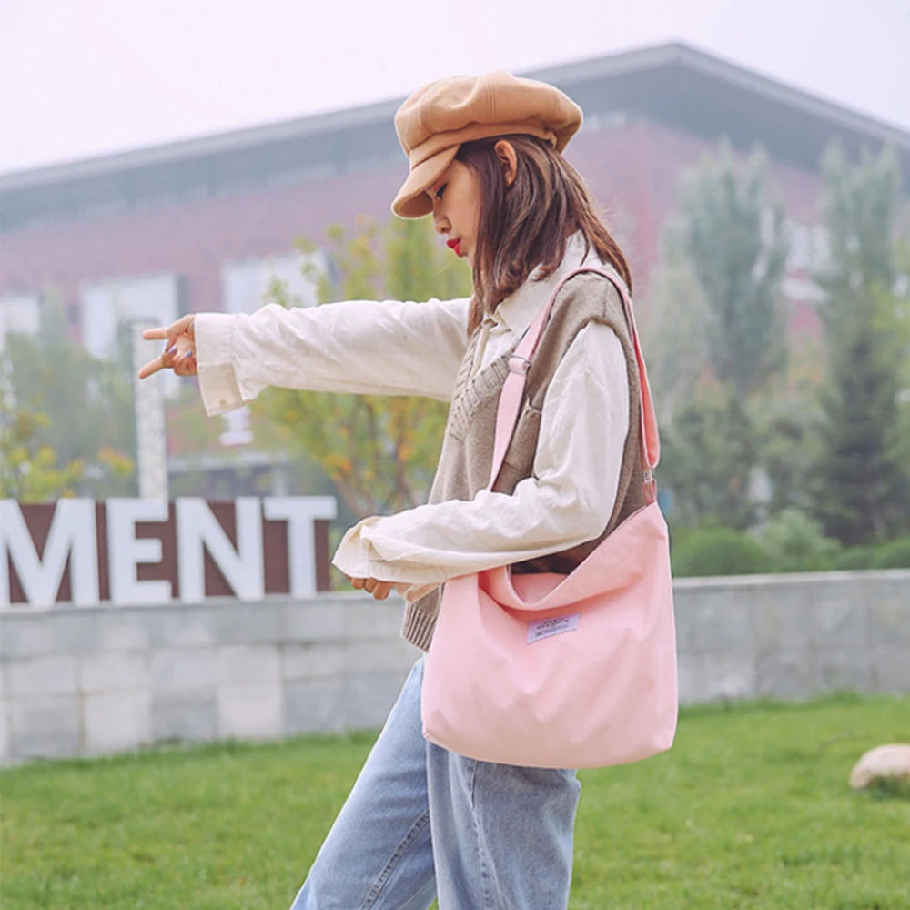 Canvas Shopping Bag Retro Casual Women's Tote Shoulder Bag