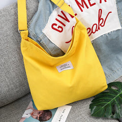 Canvas Shopping Bag Retro Shoulder Tote Zipper Crossbody Bags for Women