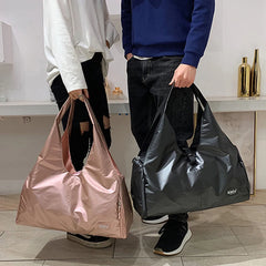 Large-capacity Casual Handbag Lady Shoulder Bag Female Travel Bag Pink Duffel