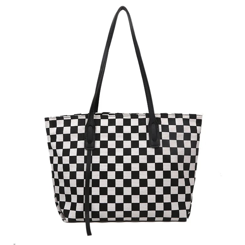 Large-capacity College Student Tote Bag Retro Canvas Shoulder Bag
