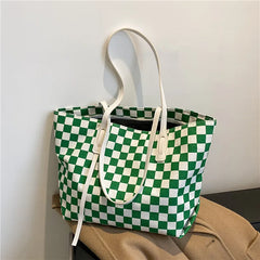 Large-capacity College Student Tote Bag Retro Canvas Shoulder Bag
