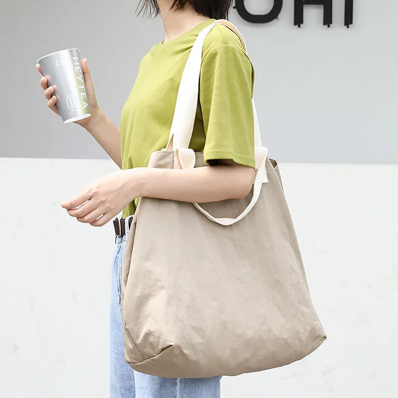 Large-capacity Casual Canvas Nylon Shoulder Bag Women