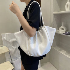 Large-capacity Leather Shoulder Bag Women's Casual Travel Tote Vintage Handbag