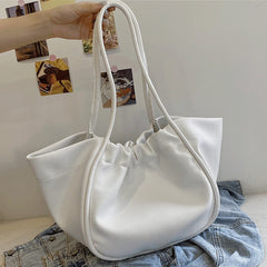 Large-capacity Leather Shoulder Bag Women's Casual Travel Tote Vintage Handbag