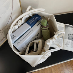 Large-capacity Leather Shoulder Bag Women's Casual Travel Tote Vintage Handbag